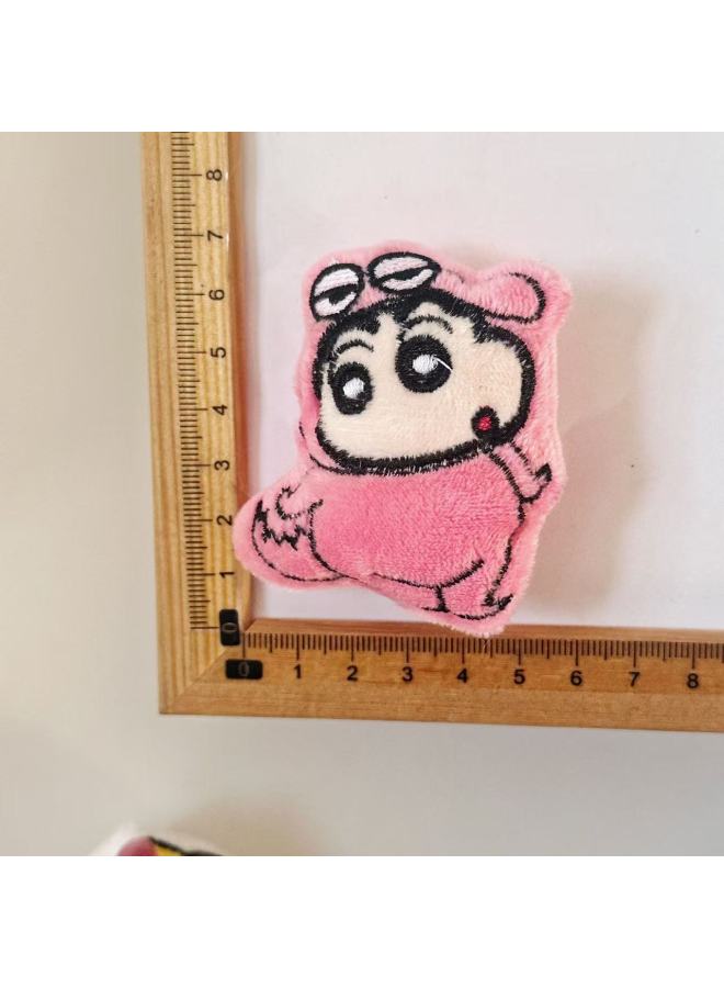 Variant Crayon Shin Cartoon Plush Animal DIY Accessories Decoration Accessories Shoes And Hats Clothing Accessories Socks Decoration-Color:Yellow Hat Xiaoxin  - Image 4