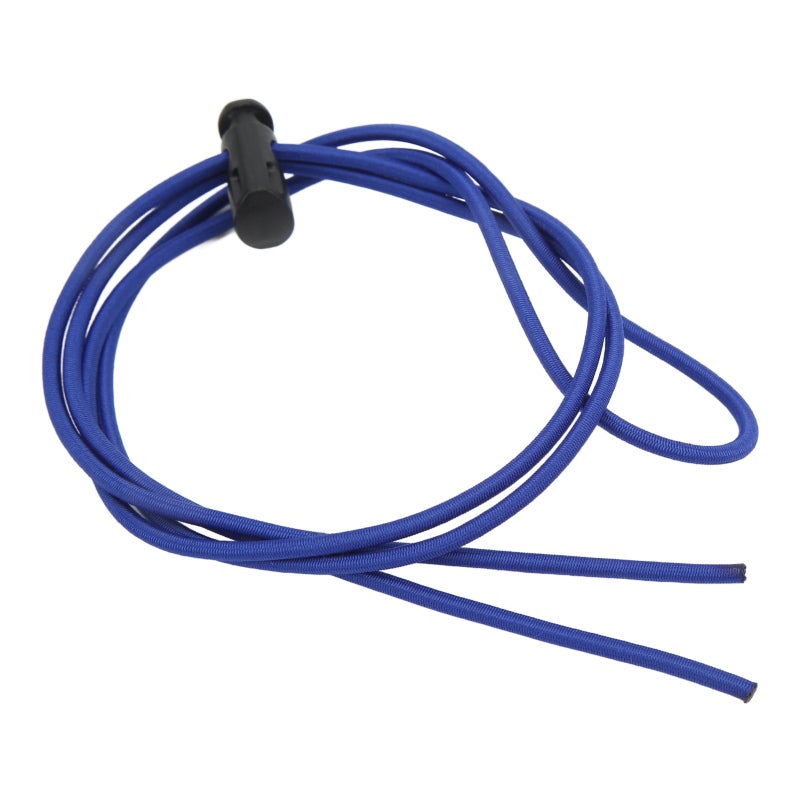Swim Goggle Strap: 2 Blue Elastic Rubber Straps With Plastic Cord Lock Buttons - Quick One Handed Adjustment Replacement Goggle Strap for Swimmers, Diving and Snorkeling Enthusiasts - Image 4