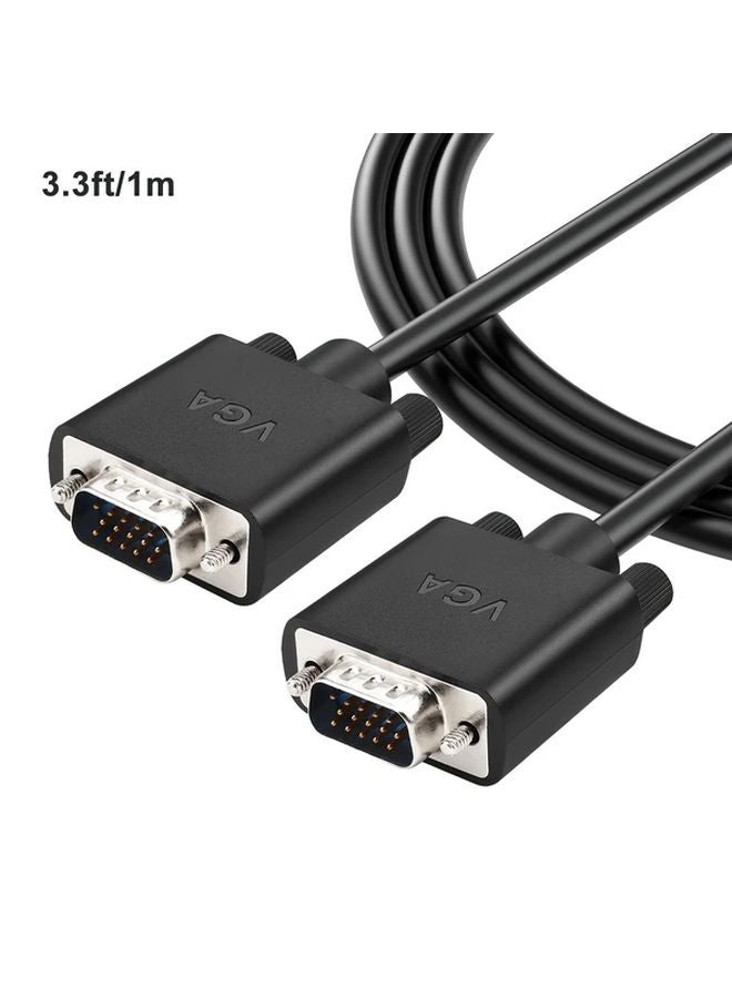 كابل VGA ذكر لذكر 10 قدم عالي الجودة، مصنوع من النحاس ومُغلف بتصميم مسطح للشاشات وأجهزة الكمبيوتر والتلفزيون - Image 4