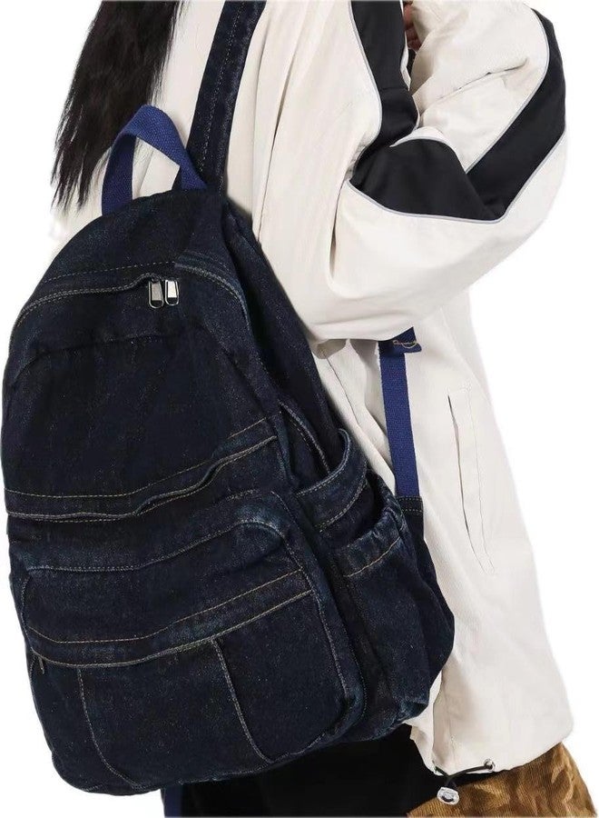 MaxxCloud Women's Heavy Cotton Canvas Laptop Backpack Lightweight Casual Hiking Daypack Travel Bag - Image 5