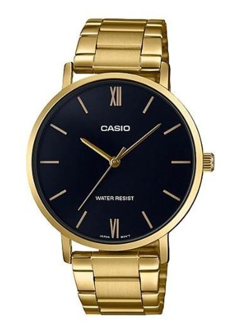 CASIO COUPLE WATCH GOLD TONE MTP/LTP-VT01G-1BUDF