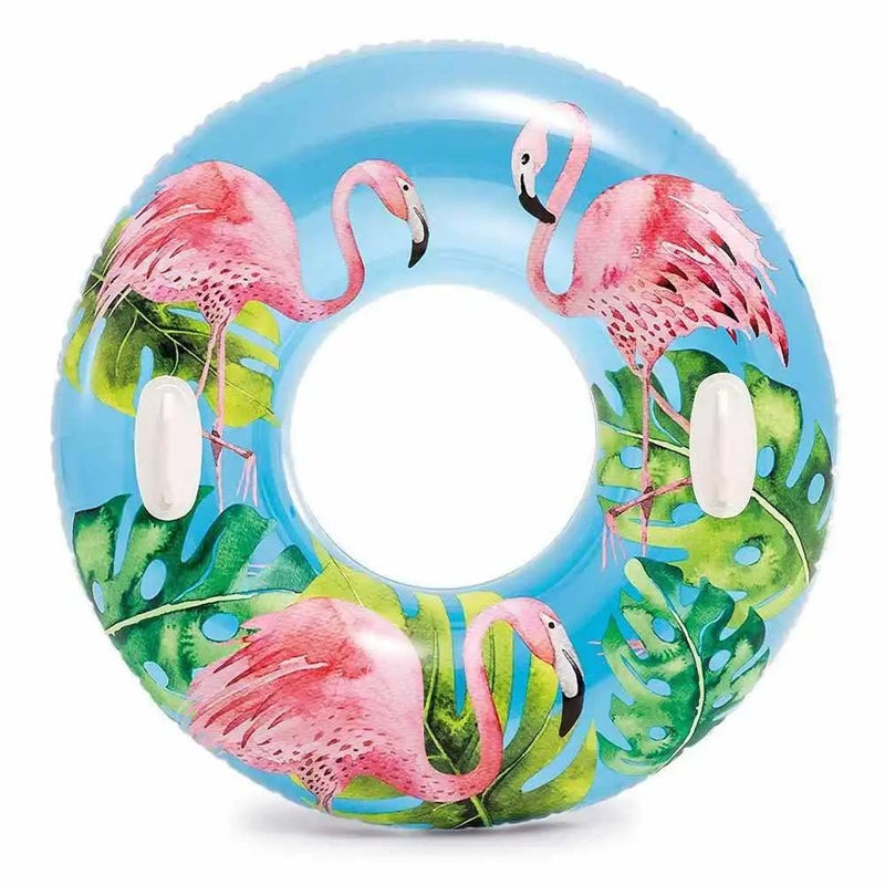 Intex Colourful Series Inflatable Swim Ring Float 58263, Pink Flamingo, Size: 97cm