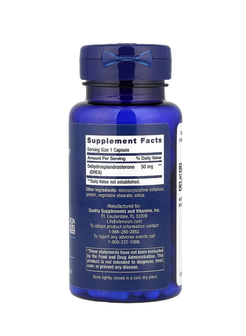 Life Extension DHEA 50 mg 60 Capsules - Image 2