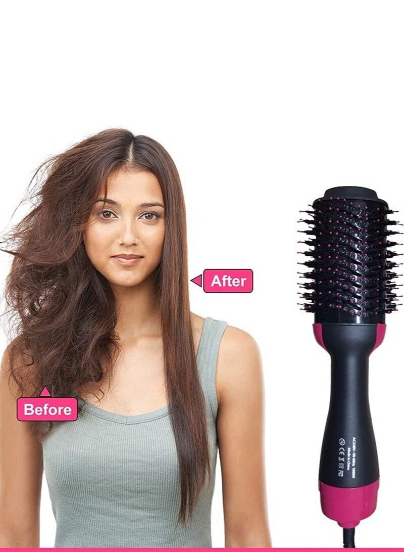فرشاة مجفف الشعر وفرشاة الهواء الساخن، فرشاة الشعر Bvser 3 في 1 مجفف الشعر ومصفف الشعر ومكثف للحجم لتصفيف الشعر المستقيم والدوراني، تجعيد الشعر، مجفف الشعر السيراميكي الأيوني السلبي في صالون - Image 2