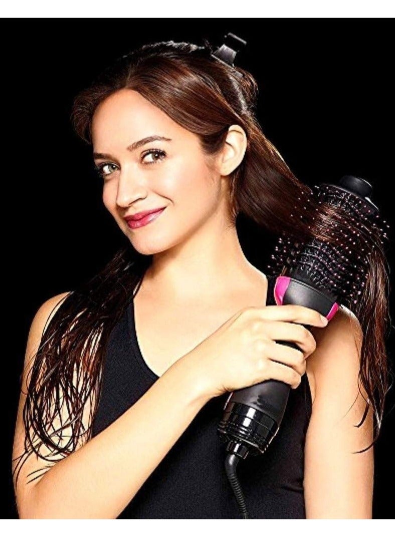 فرشاة مجفف الشعر وفرشاة الهواء الساخن، فرشاة الشعر Bvser 3 في 1 مجفف الشعر ومصفف الشعر ومكثف للحجم لتصفيف الشعر المستقيم والدوراني، تجعيد الشعر، مجفف الشعر السيراميكي الأيوني السلبي في صالون - Image 3