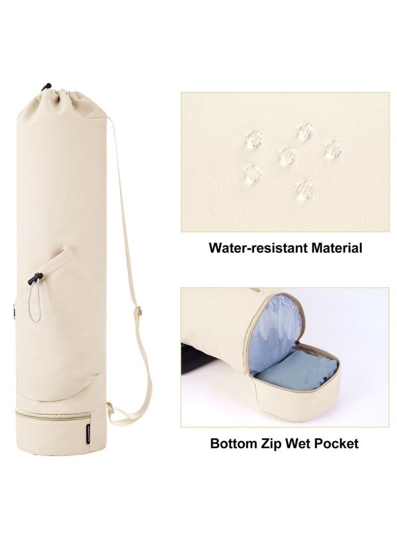 Arabest Yoga Mat Bag Large with Adjustable Carry Strap Pilates Bag with Bottle Pocket and Wet Compartment - Image 2