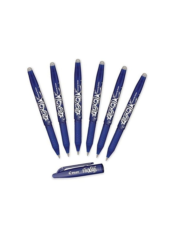 بايلوت أقلام جل قابلة للمسح من بايلوت فريكسيون حبر أزرق ذو نقاط دقيقة 0.7 ملم عبوة من 6 أقلام0 - Image 3