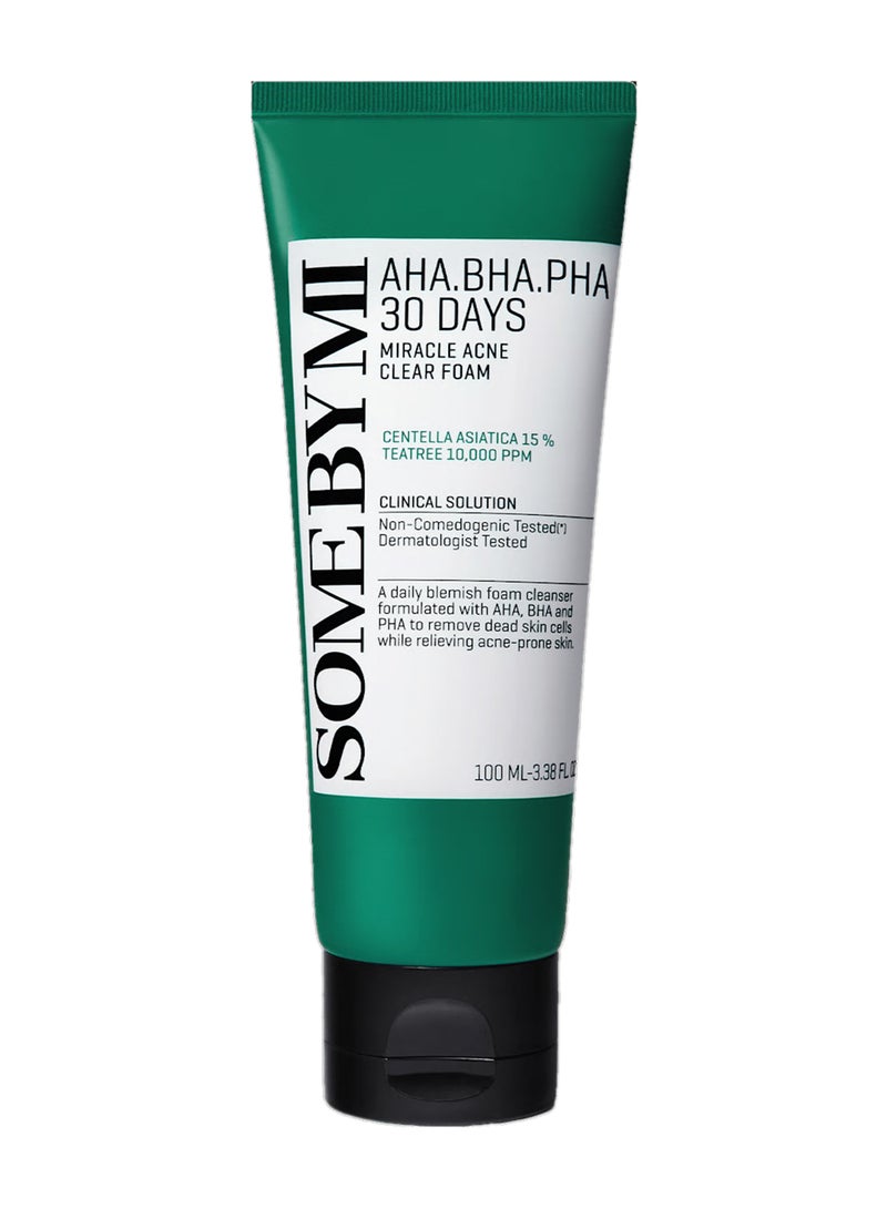 Some by Mi Aha Bha Pha 30 Days Miracle Acne Clear Foam, 100Ml Clear 100ml - Image 2