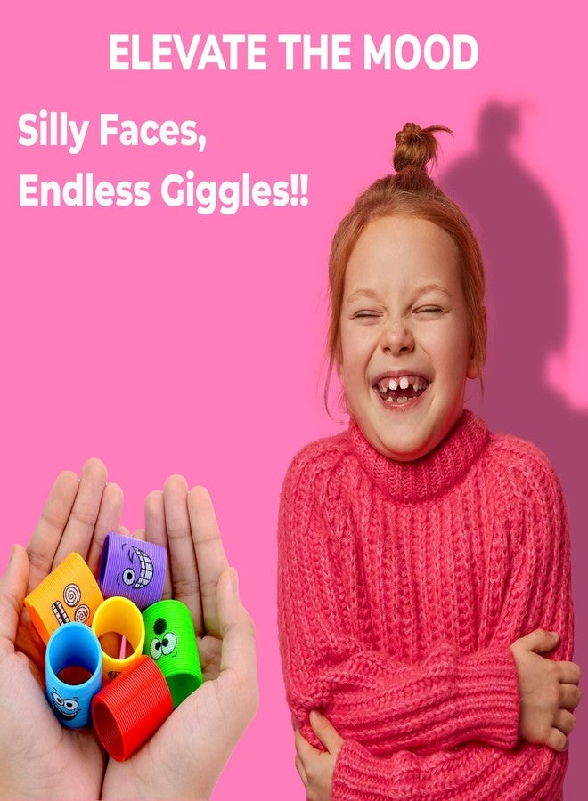 Entervending Coil Spring Party Favors for Kids - Coil Springs with Smily Faces Bulk Toys 1.38 Inch - Classroom Prizes Party Favors for Kids 24 Pcs - Image 5