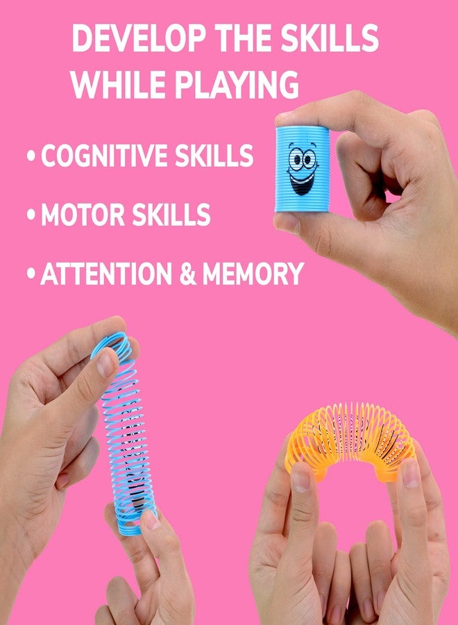 Entervending Coil Spring Party Favors for Kids - Coil Springs with Smily Faces Bulk Toys 1.38 Inch - Classroom Prizes Party Favors for Kids 24 Pcs - Image 4