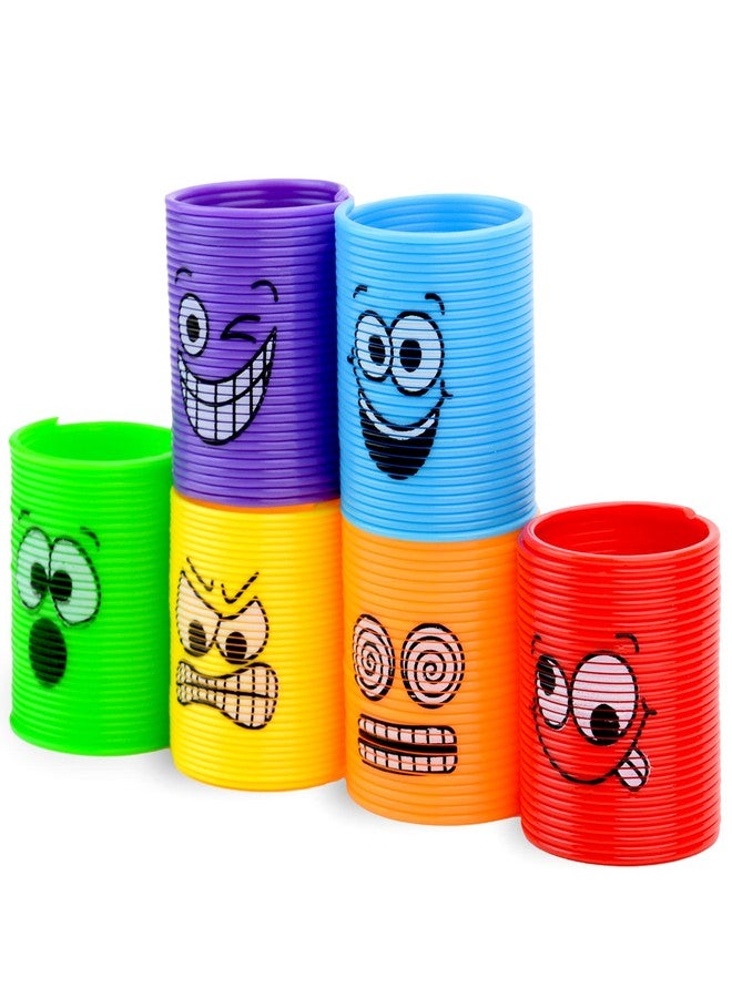 Entervending Coil Spring Party Favors for Kids - Coil Springs with Smily Faces Bulk Toys 1.38 Inch - Classroom Prizes Party Favors for Kids 24 Pcs - Image 1