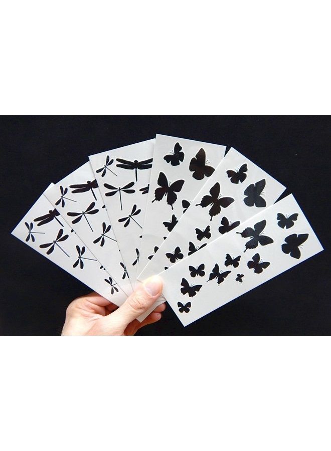 PremiumTT temporary tattoos Premium Dragonfly & Butterfly Black Silhouette Tattoo Tattoos - Image 2