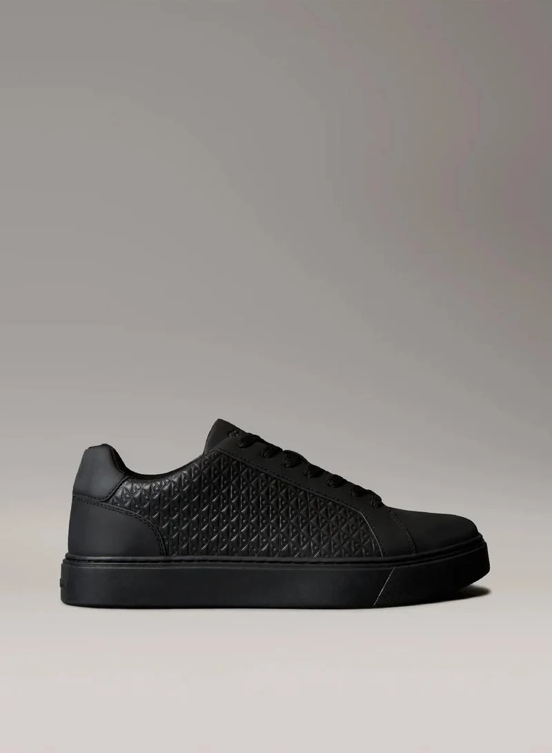 Calvin Klein Jeans Rubberised Leather Emblem Logo Trainers