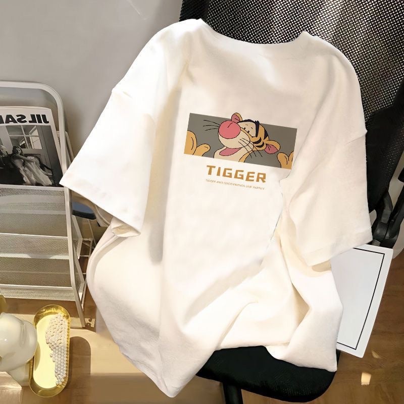 Short-Sleeved T-Shirt Couple'S Meat-Covered Loose Temperament T-Shirt Hong Kong Style Expression Ice Silk Half-Sleeved Women'S Summer Short-Sleeved T-Shirt Men'S - Image 3