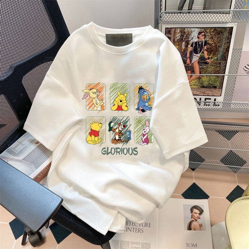 Short-Sleeved T-Shirt Couple'S Meat-Covered Loose Temperament T-Shirt Hong Kong Style Expression Ice Silk Half-Sleeved Women'S Summer Short-Sleeved T-Shirt Men'S - Image 5