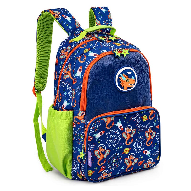 Milk & Moo Kids Backpack, Ergonomic Design School Bag with 3 Zipper Compartments, Water Bottle Storage Mesh, Compact Lightweight School Bag, Comfortable Fit, School Bookbag for Boys Girls - Image 1