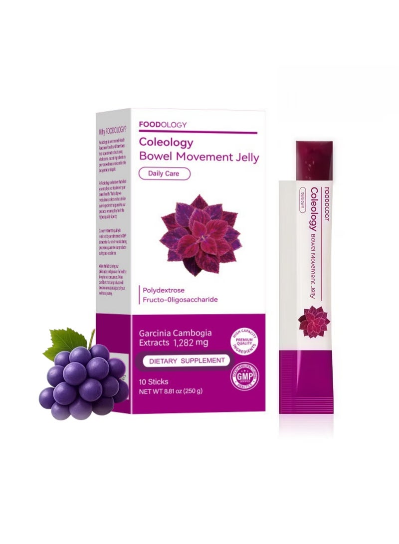FOODOLOGY Coleology Diet Jelly Sticks (10 Days) | Garcinia Cambogia HCA for Weight Loss & Bowel Health | Collagen & Hyaluronic Acid - Image 1