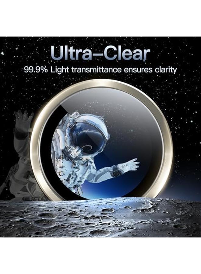 جي تيك واقي عدسة الكاميرا لهاتف Iphone 15 Pro مقاس 6.1 بوصة وIphone 15 Pro Max مقاس 6.7 بوصة 9H غطاء معدني من الزجاج المقوى عالي الوضوح شفاف مجموعة واحدة من التيتانيوم الطبيعي - Image 5