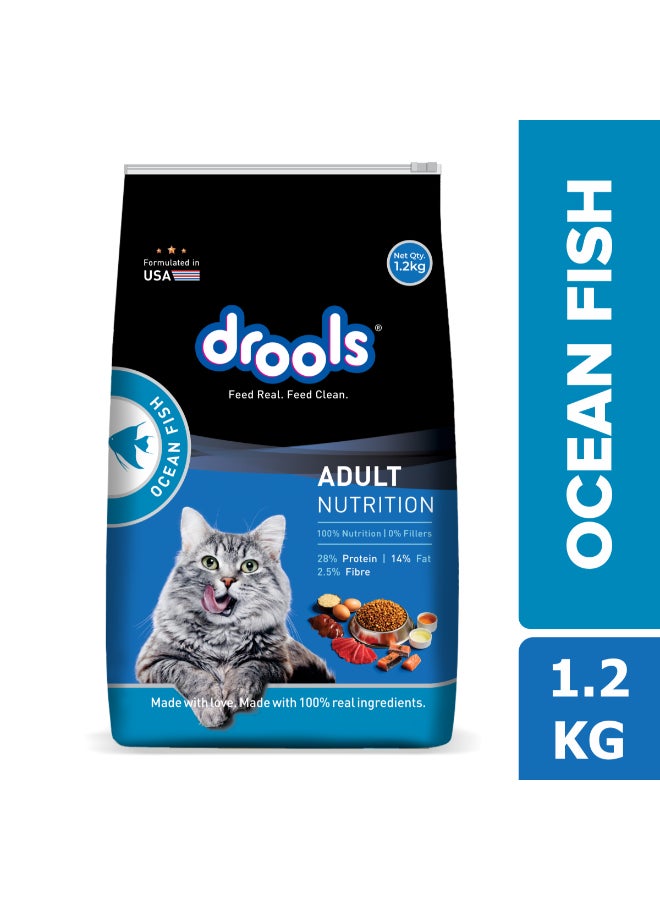 Drools طعام جاف للقطط البالغة - سمك المحيط - Image 1