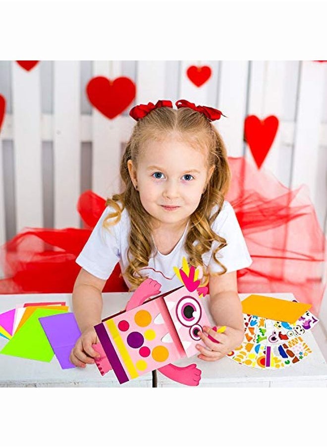 WATINC 9Pack Monster Hand Puppets Art Craft Paper Sock Puppet Diy Making Your Own Puppet Kits Early Learning Classroom Family Storytelling Games Pretend Party Supplies Valentine'S Day Gift  - Image 4