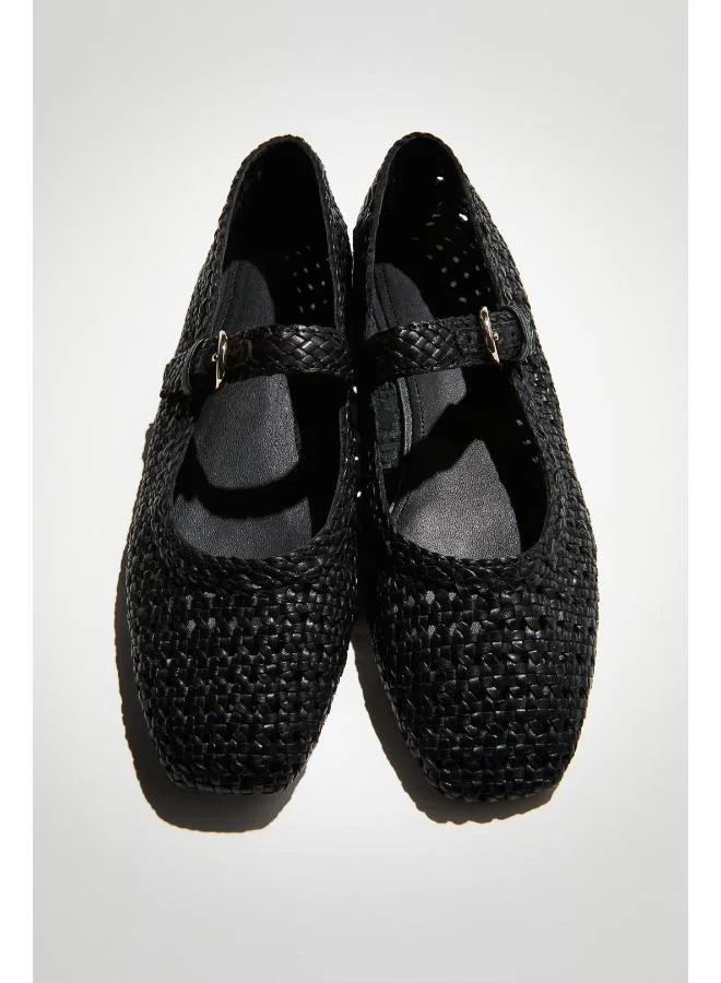 H&M Leather Mary Jane ballet pumps