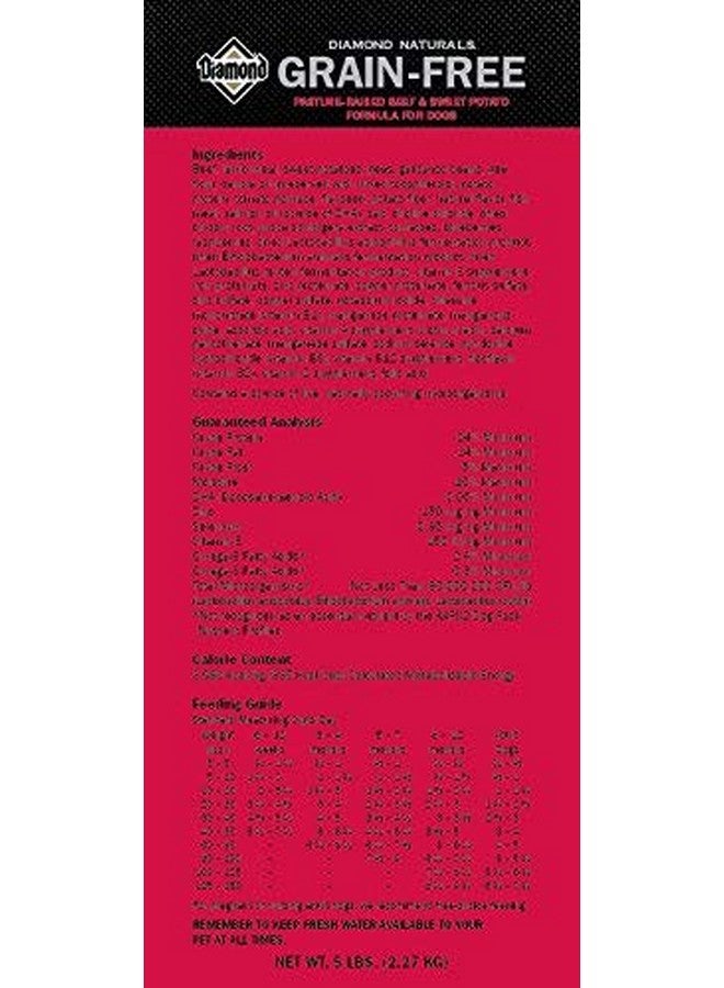 Diamond Naturals Grain Free Real Meat Recipe Premium Dry Dog Food With Real Pasture Raised Beef 5Lb - Image 4