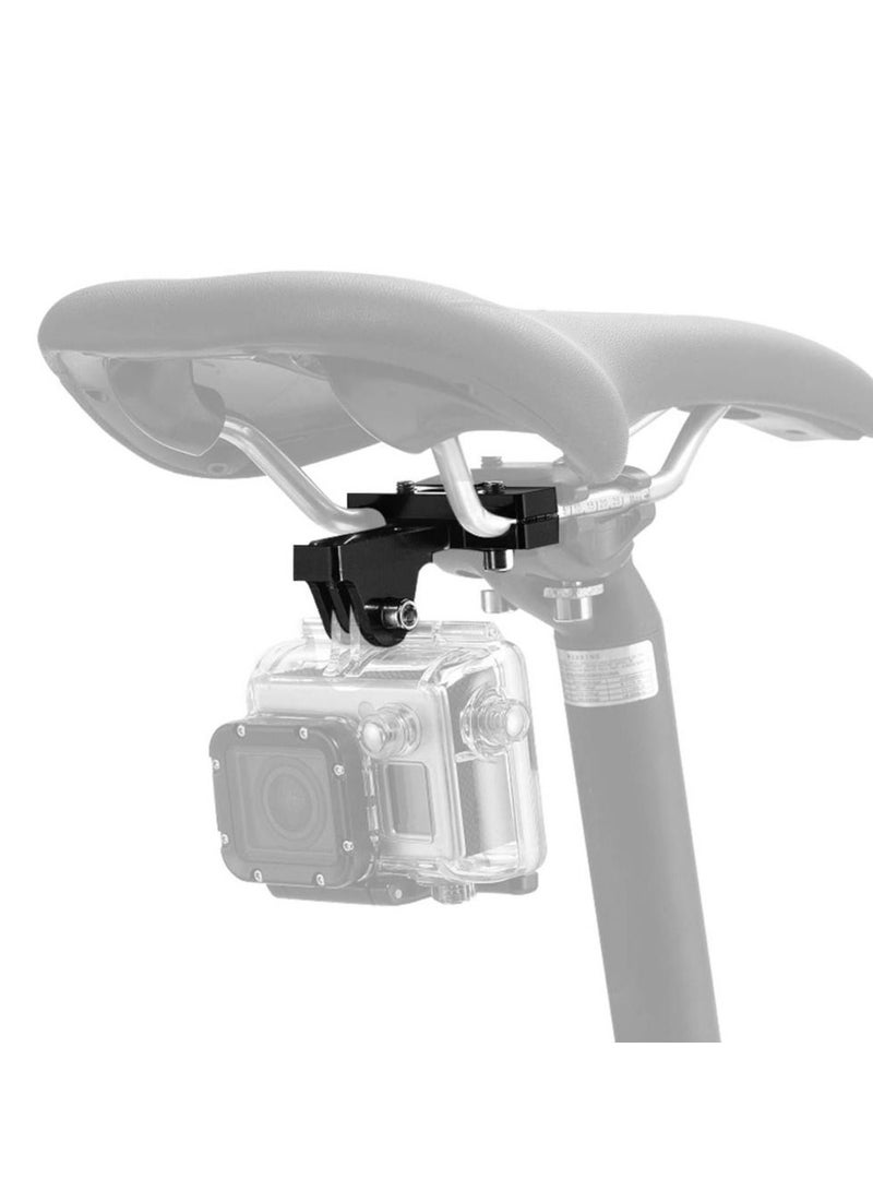 Camera Bike Saddle, Sports Camera Accessories for GoPro Hero 10/ 9/ 8/ 7/ 6/ 5s/ 5/ 4s/ 4/ 3+, Campark, AKASO, DJI, OSMO, and Most Sports Cameras with Bike Seat Rail Mount Aluminum Clip - Image 1