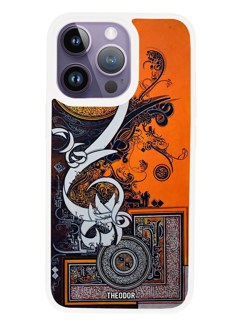 Theodor Protective Case Anti Scratch Shock Proof Cover For APPLE IPHONE 14 PRO MAX Clifton Art (White Bumper) - Image 1