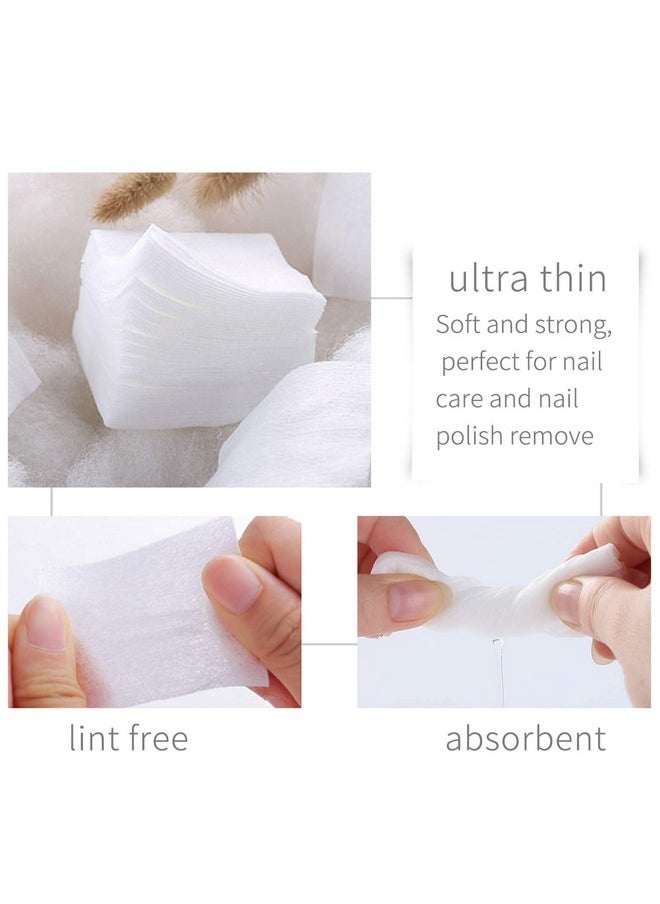 Aturmon - 1000 Pcs Thin Makeup Facial Cotton Pads, Square Facial Lips Eyes Makeup Remover Pads, Nails Polish Remover Cotton Pads, Non-Woven, Soft, Lint Free - Image 1