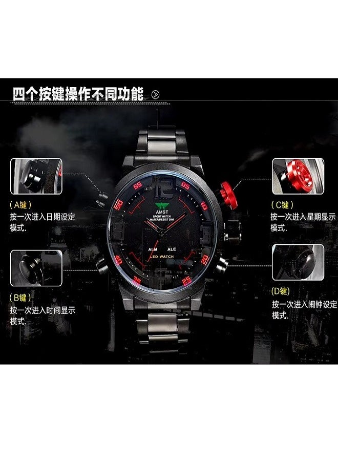 Shark Men's Waterproof Hand Stainless Steel Band Watch SH103  - Image 3