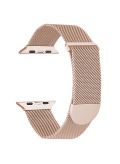 Replacement Strap For Apple Watch SE 2022 44mm Milanese Metal Magnetic Watch Band Retro Gold
