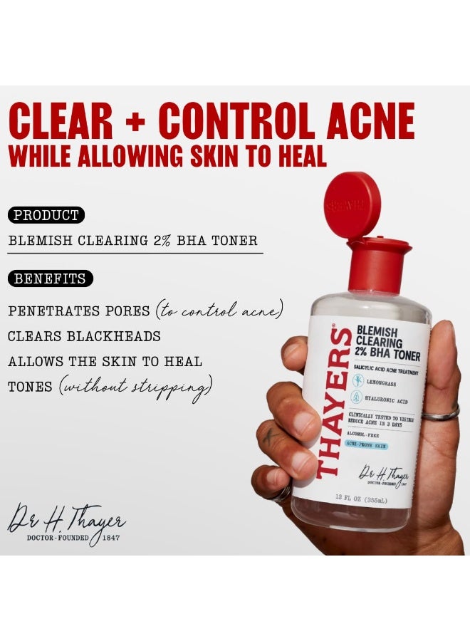 Thayers Blemish Clearing Salicylic Acid Toner, Acne Treatment Face Toner with 2% Salicylic Acid, Soothing and Non-Stripping Skin Care, 12 Fl Oz - Image 2