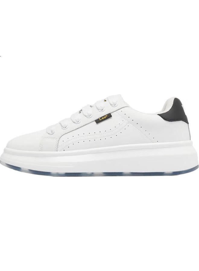 LEE Men'S Fashion Casual Board Shoes White Shoes All-Match Breathable Thick Bottom Low-Top Sports Casual Shoes Black Size 42 - Image 3