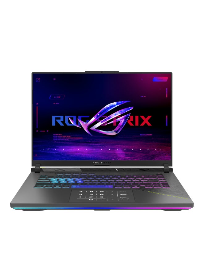 أسوس لابتوب ROG Strix G16 (إصدار مطور) بشاشة WUXGA مقاس 16 بوصة (1920×1200)، معالج Intel Core i7-14650HX، ذاكرة وصول عشوائي DDR5 سعة 16 جيجابايت، قرص صلب SSD سعة 1 تيرابايت، بطاقة رسومات NVIDIA GeForce RTX 5060 سعة 8 جيجابايت، نظام تشغيل Windows 11، يدعم اللغتين الإنجليزية والعربية، لون رمادي إكليبس. الإنجليزية/العربية رمادي إكليبس - Image 1