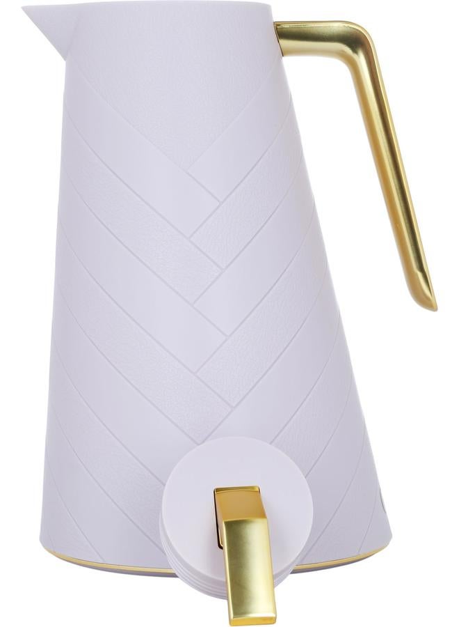 جلوري ترمس زجاجي سعة 1.5 لتر جسم بلاستيكي بنفسجي فاتح - Image 3