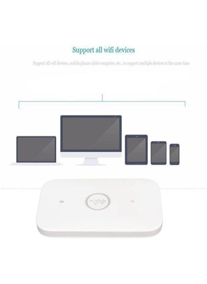 4G LTE Mobile WiFi Hotspot with Support for 10 Devices Portable WiFi Router with SIM Card Slot, 2100mAh Battery, 150Mbps High-Speed WiFi Hotspot Device