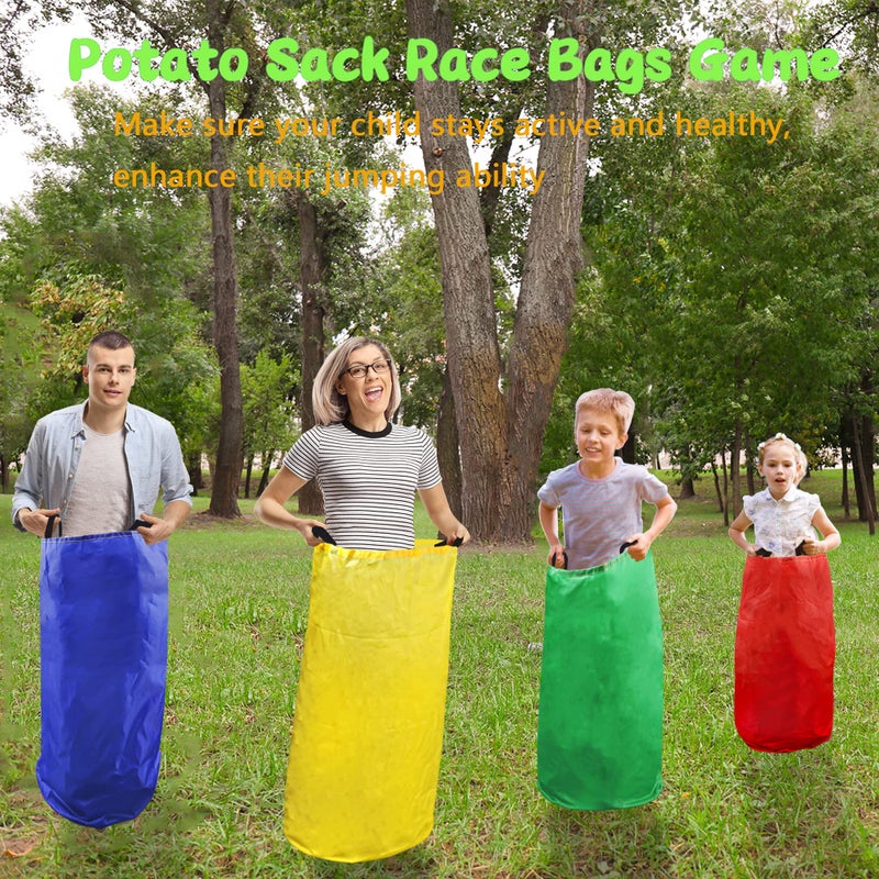 Alytree 28PCS Potato Sack Race Bags, Egg and Spoon Race, Carnival Games 3-Legged Relay Race Bands, Outdoor Games for Kids and Adults (with Game Prizes & Whistles), Outside Yard Lawn Birthday Party Games - Image 3