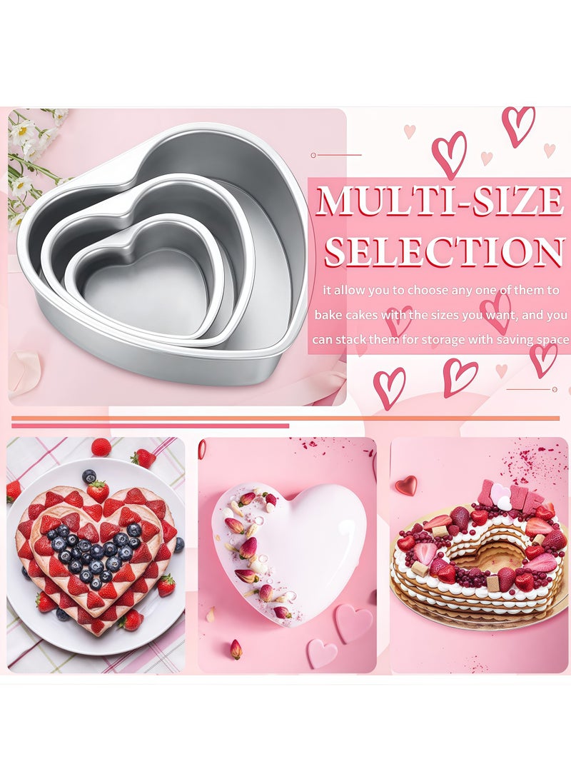 Heart-shaped cake pan 4 inches / 6 inches / 8 inches stainless steel heart-shaped cake mold cheesecake mold Valentine's Day wedding convenient baking tools - Image 3