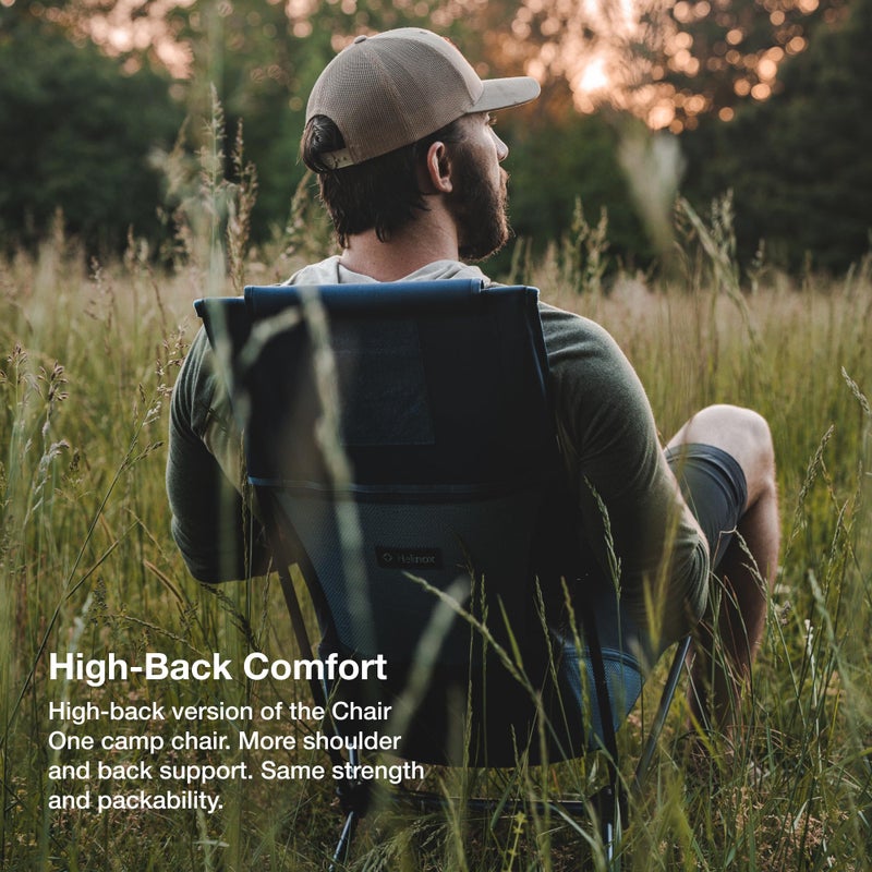 Helinox Chair Two Ultralight, High-Back, Collapsible Camping Chair, Black, with Pockets - Image 3