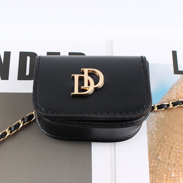 New Fashion All-Match Simple Arc De Triomphe Rhombic Mini Waist Bag Leather Hook Waist Chain Chest Bag Letter D - Image 4