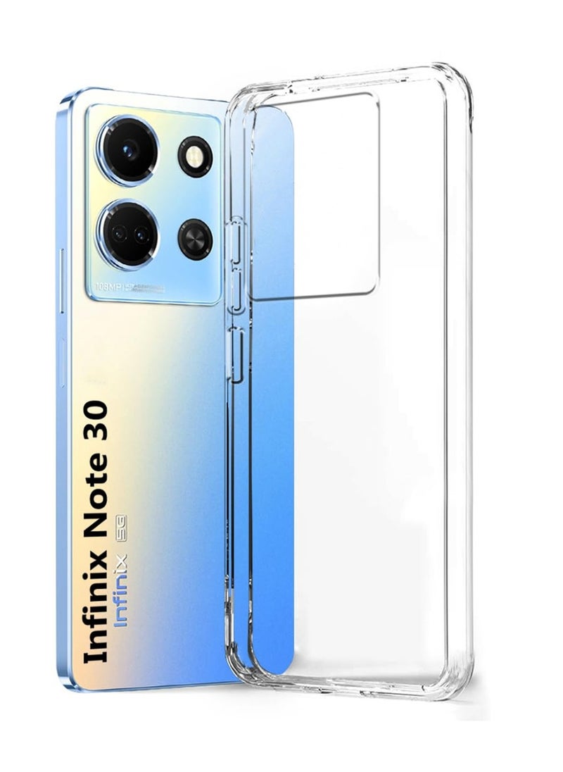 Techie - جراب شفاف رفيع للغاية من مادة TPU مع زوايا ناعمة لهاتف Infinix Note 30، مقاوم للصدمات ومضاد لبصمات الأصابع، غطاء خلفي شفاف واقٍ - Image 1