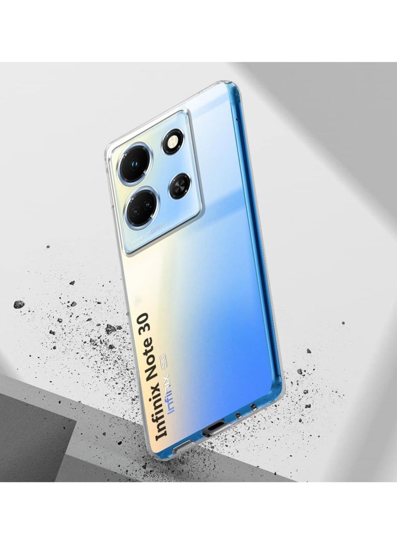 Techie - جراب شفاف رفيع للغاية من مادة TPU مع زوايا ناعمة لهاتف Infinix Note 30، مقاوم للصدمات ومضاد لبصمات الأصابع، غطاء خلفي شفاف واقٍ - Image 1