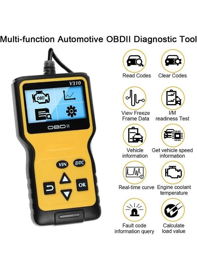 Generic - Car Trouble Code Reader, OBD2 Scanner Engine Diagnostics V310 Car Code Reader and Vehicle Car Engine Trouble Diagnostic Code Scanner Tool for All Cars - Image 1