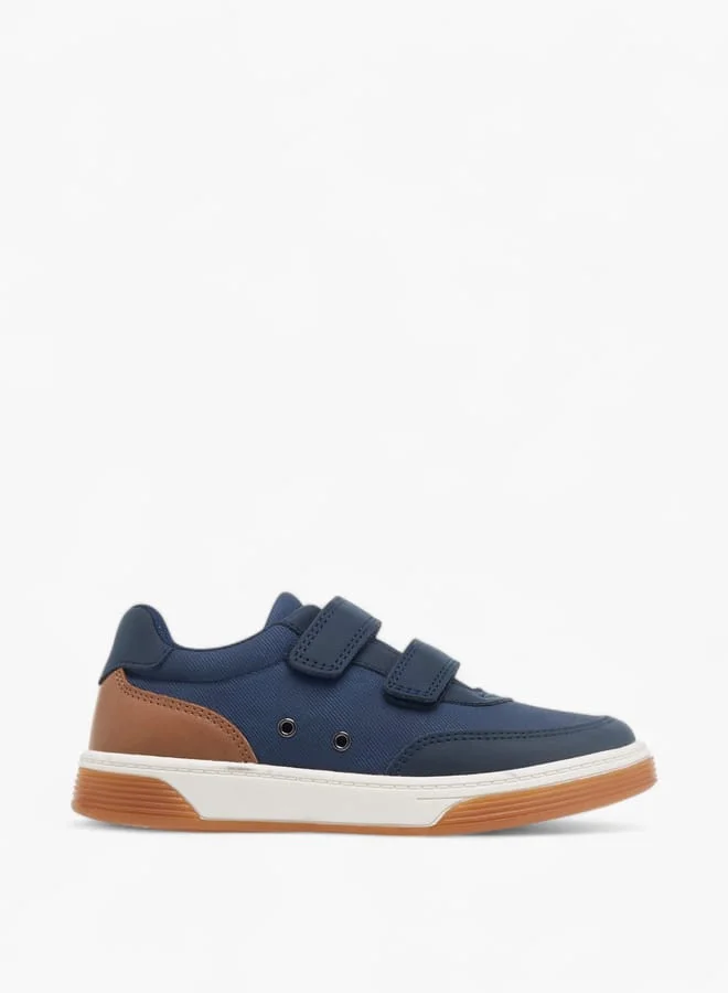 JUNIORS Boys Colourblock Sneakers With Hook And Loop Closure