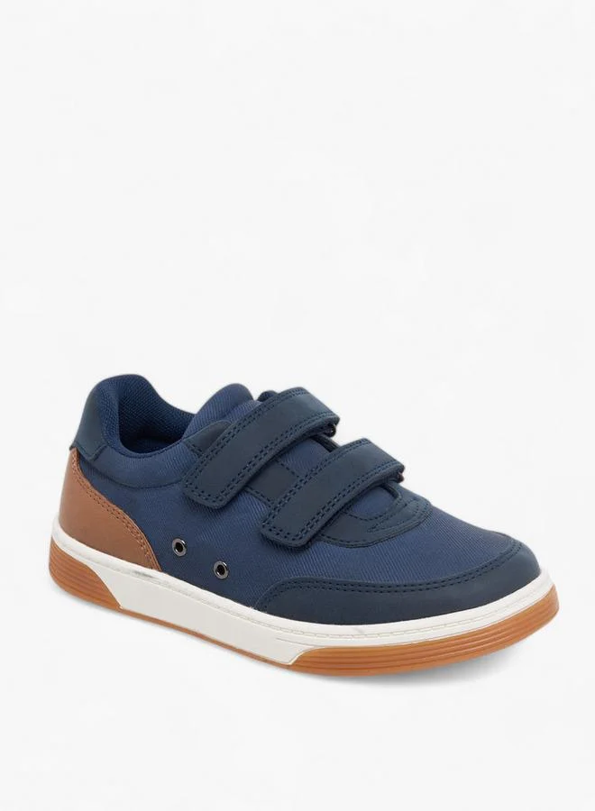 JUNIORS Boys Colourblock Sneakers With Hook And Loop Closure