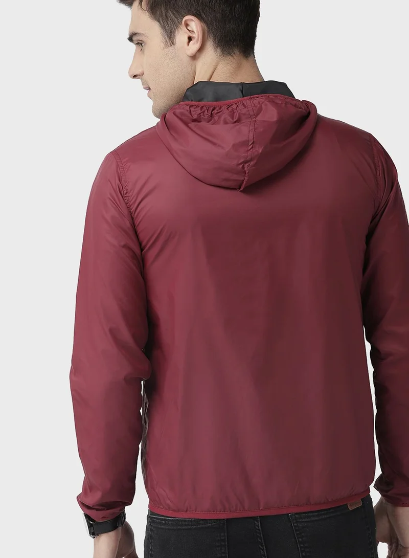 Mast & Harbour Hooded Windbreaker Jacket