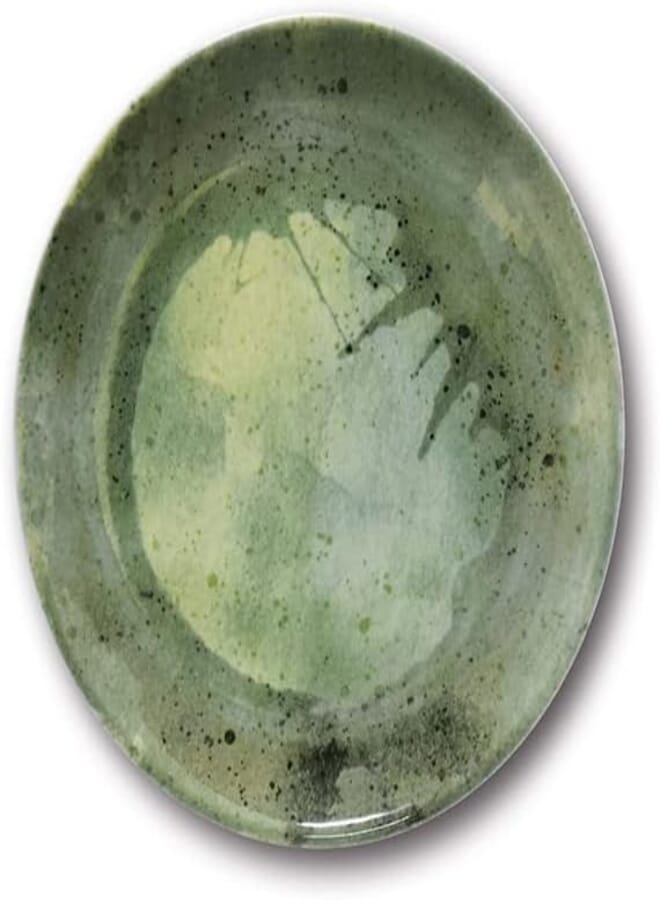 Saturnia porcelain dinner plate 28 cm - tree green - siviglia