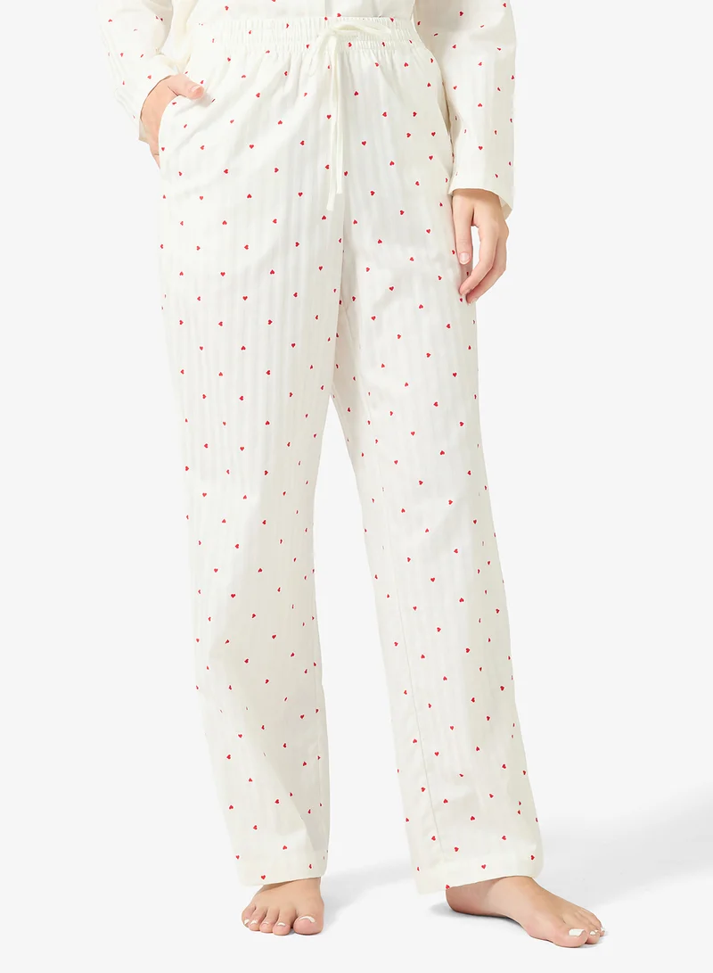 hunkemoller  Hearts Long Sleeve Shirt And Pyjamas Sets for Women | Best Price UAE