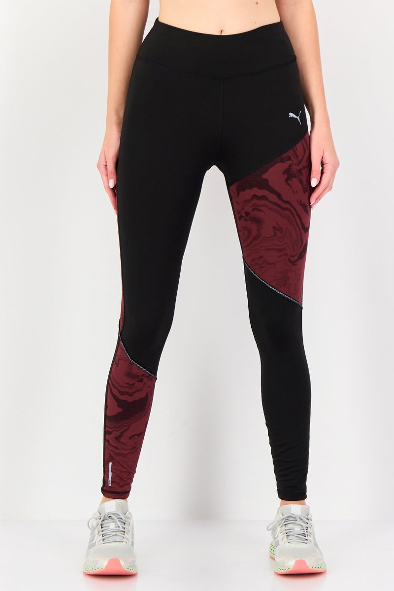 PUMA  leggings جري ضيقة تناسب النساء بشعار العلامة التجارية، متعددة الألوان - Image 1