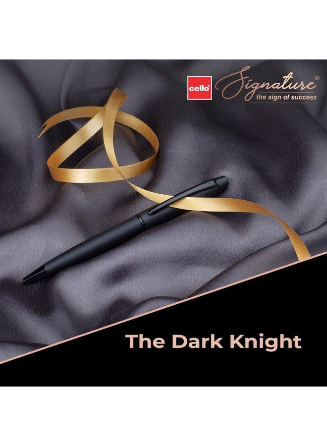 Cello Signature Cello Carbon Ball Pen | Blue Ink | Matte Black Premium Metal Pen for Gift | Stylish Corporate & New Year Gifts for Men & Women - Image 5